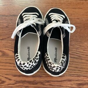 Madewell Black and White Leopard Sneakers